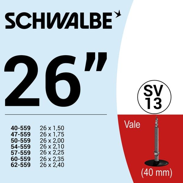  RUỘT XE ĐẠP 26” SV13 (40mm) 