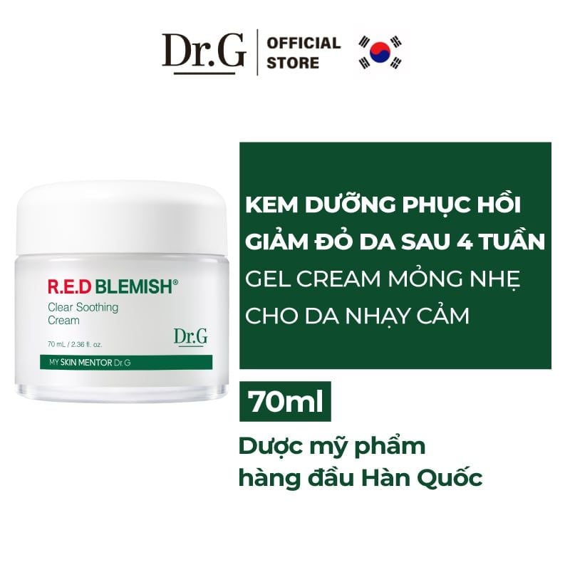  Kem dưỡng Dr.G R.E.D Blemish Clear Soothing Cream 