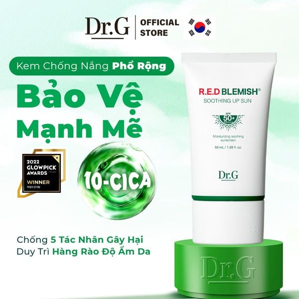  Kem chống nắng phổ rộng cho da mụn Dr.G R.E.D Blemish Soothing Up Sun SPF50+ PA++++ 