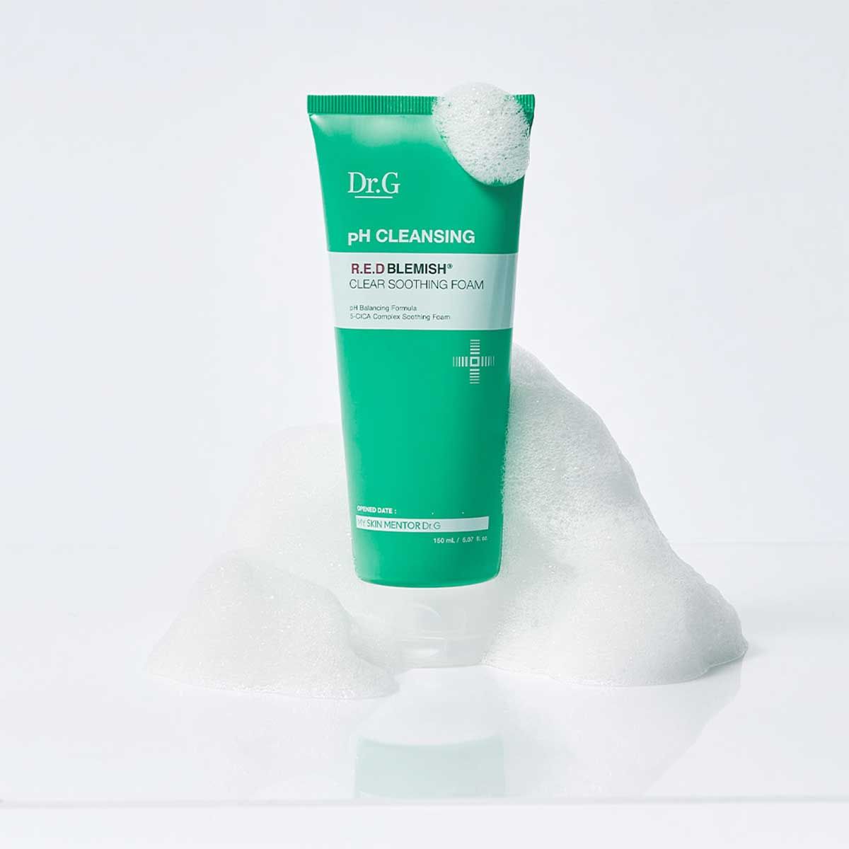  Sữa Rửa Mặt Cho Da Dầu Mụn Dr.G pH Cleansing R.E.D Blemish Clear Soothing Foam 150ml 