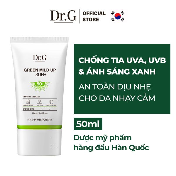  Kem chống nắng vật lý Dr.G Green Mild Up Sun+ SPF50+ PA++++ 