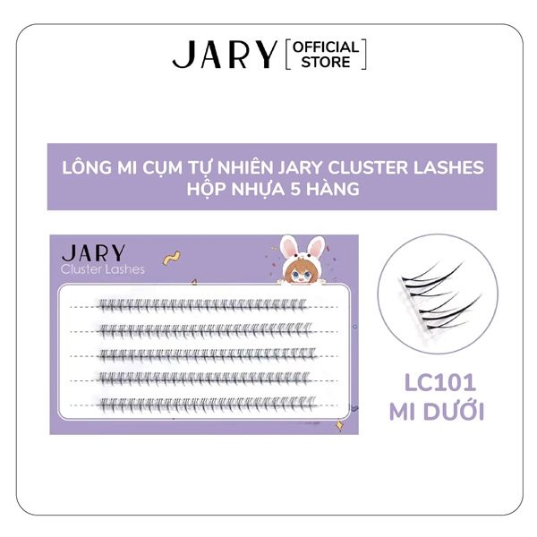 LÔNG MI CỤM TỰ NHIÊN JARY CLUSTER LASHES - HỘP NHỰA 5 HÀNG