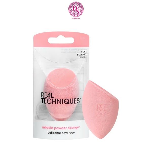 BÔNG MÚT TÁN PHẤN REAL TECHNIQUES MIRACLE POWDER SPONGE - MÀU HỒNG
