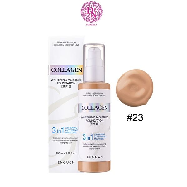 KEM NỀN COLLAGEN 3IN1 ENOUGH COLLAGEN 3IN1 FOUNDATION 100ML (TẶNG 1 MÚT TRANG ĐIỂM JARY)
