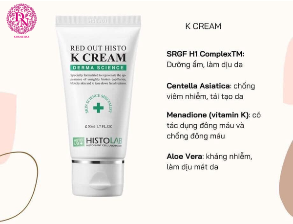 KEM TÁI TẠO, HỖ TRỢ PHỤC HỒI DA HISTOLAB K CREAM 50ML