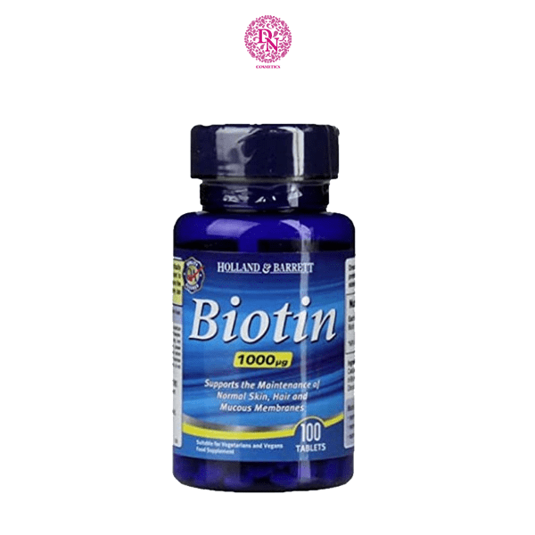 VIÊN UỐNG MỌC TÓC HOLLAND & BARRETT BIOTIN 1000UG