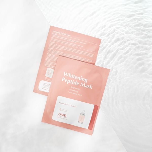 MẶT NẠ TINH CHẤT NIACINAMIDE + ZINC OHESI WHITENING PEPTIDE MASK - GIẢM THÂM TRẮNG DA - MÀU HỒNG