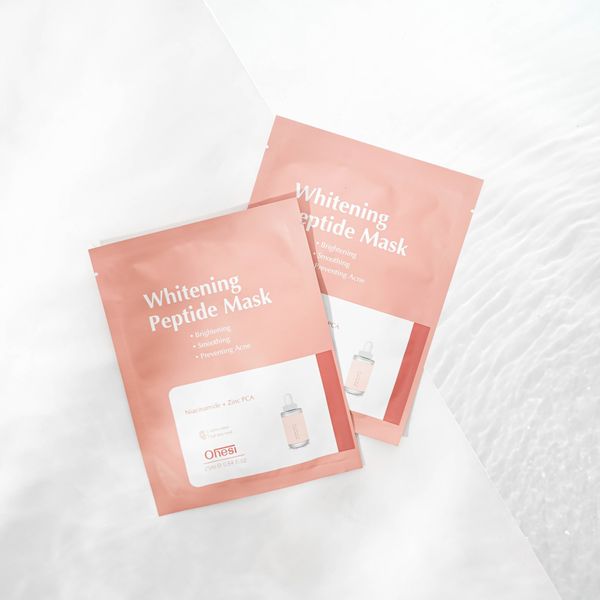 MẶT NẠ TINH CHẤT NIACINAMIDE + ZIN C OHESI WHITENING PEPTIDE MASK - TRỊ THÂM TRẮNG DA - MÀU HỒNG