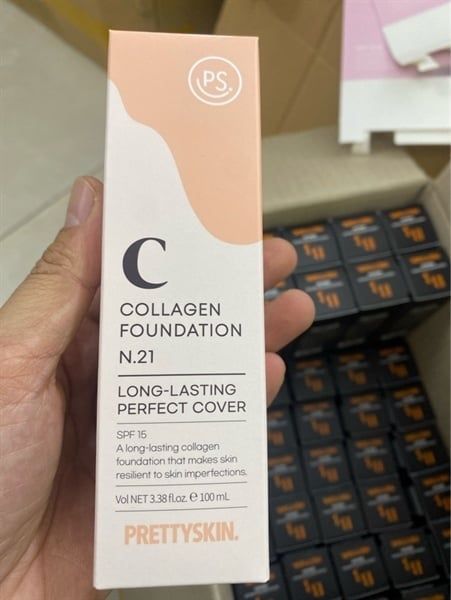 KEM NỀN PRETTY SKIN COLLAGEN FOUNDATION LONG - LASTING PERFECT COVER 100ML