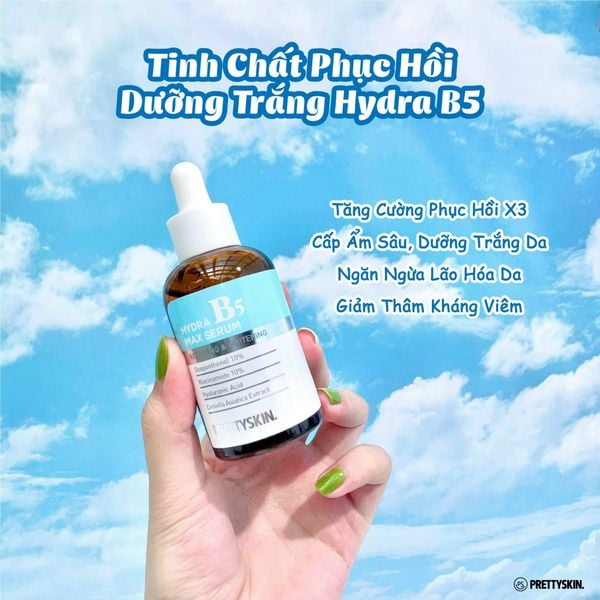 SERUM HỖ TRỢ PHỤC HỒI DƯỠNG TRẮNG PRETTY SKIN HYDRAT B5 MAX 50ML [MUA 1 SERUM TẶNG 1 SERUM VITAMIN C QUÝT XANH BERGAMO 10ML]