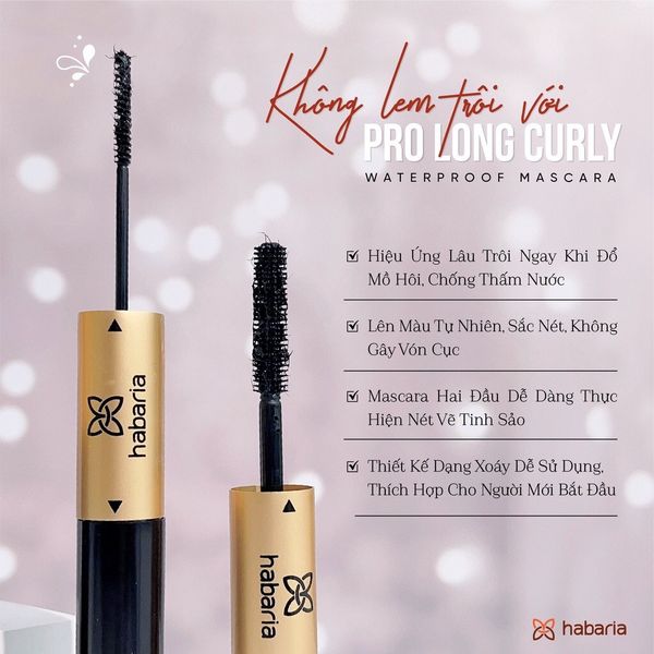 MASCARA 2 ĐẦU HABARIA PRO LONG CURLY