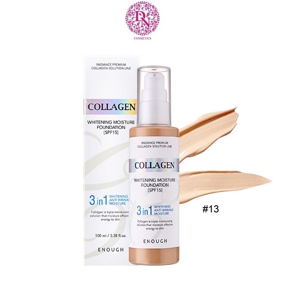 KEM NỀN COLLAGEN 3IN1 ENOUGH COLLAGEN 3IN1 FOUNDATION 100ML (TẶNG 1 MÚT TRANG ĐIỂM JARY)