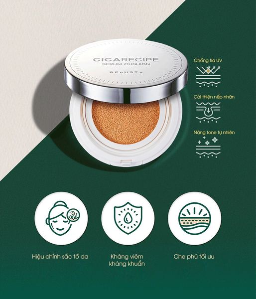 PHẤN NƯỚC SERUM RAU MÁ BEAUSTA CICARECIPE SERUM CUSHION 15G