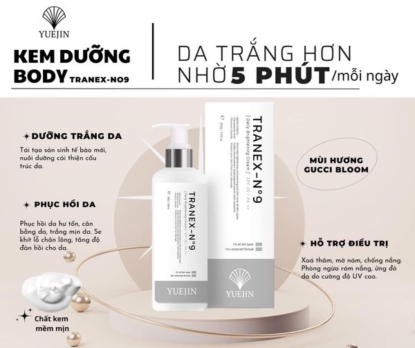 KEM DƯỠNG TRẮNG DA TOÀN THÂN TRANEX - N9 DAILY BRIGHTENING CREAM SPF 30 / PA ++ 200G