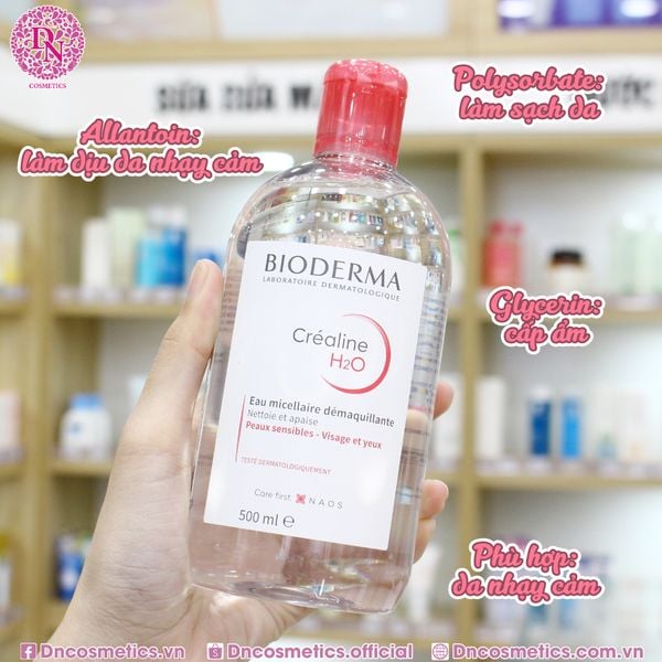 TẨY TRANG BIODERMA SENSIBIO H2O DÀNH CHO DA NHẠY CẢM - MÀU HỒNG