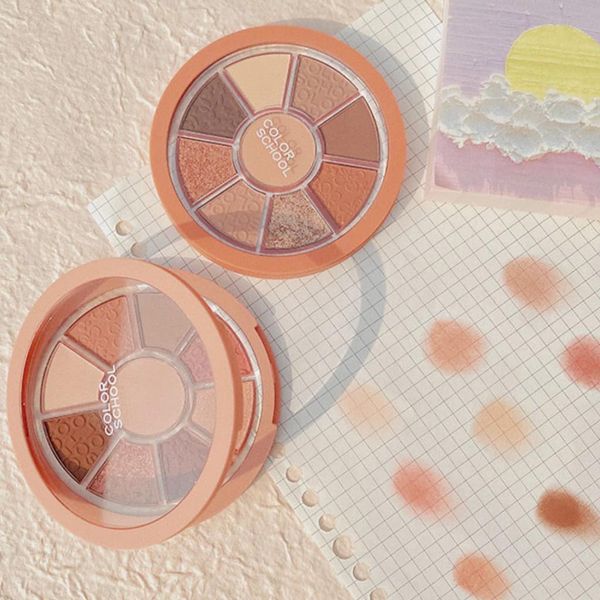 PHẤN MẮT 8 Ô COLOR SCHOOL VITALITY POCKET EYE SHADOW PLATE - HÌNH TRÒN