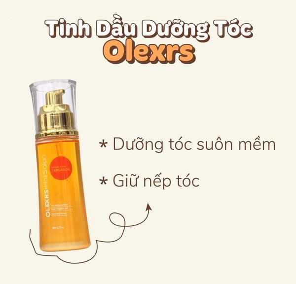 TINH DẦU DƯỠNG TÓC OLEXRS HAIRSALON PURE 100% ARGAN OIL COLLAGEN COMPLEX HAIR REPAIR OIL 80ML