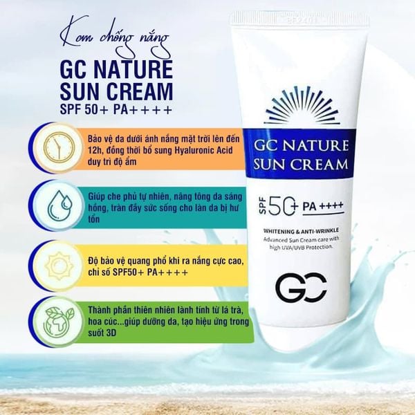 KEM CHỐNG NẮNG GC NATURE SUN CREAM