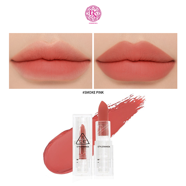 SON THỎI 3CE SOFT MATTE LIPSTICK CLEAR LAYER EDITION VỎ TRONG