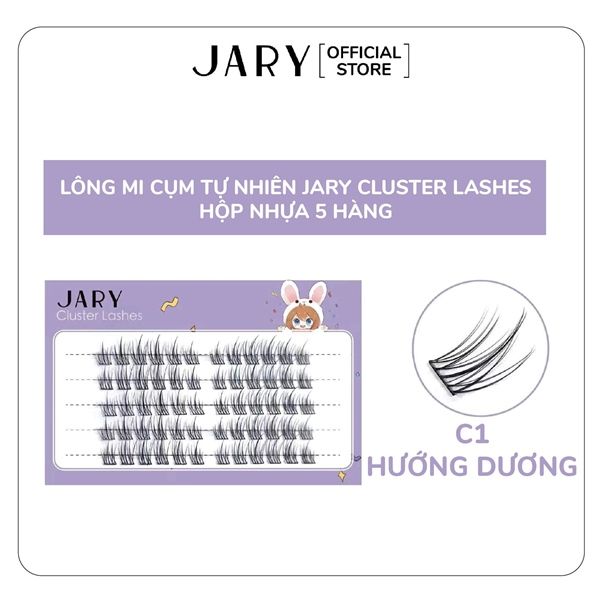 LÔNG MI CỤM TỰ NHIÊN JARY CLUSTER LASHES - HỘP NHỰA 5 HÀNG