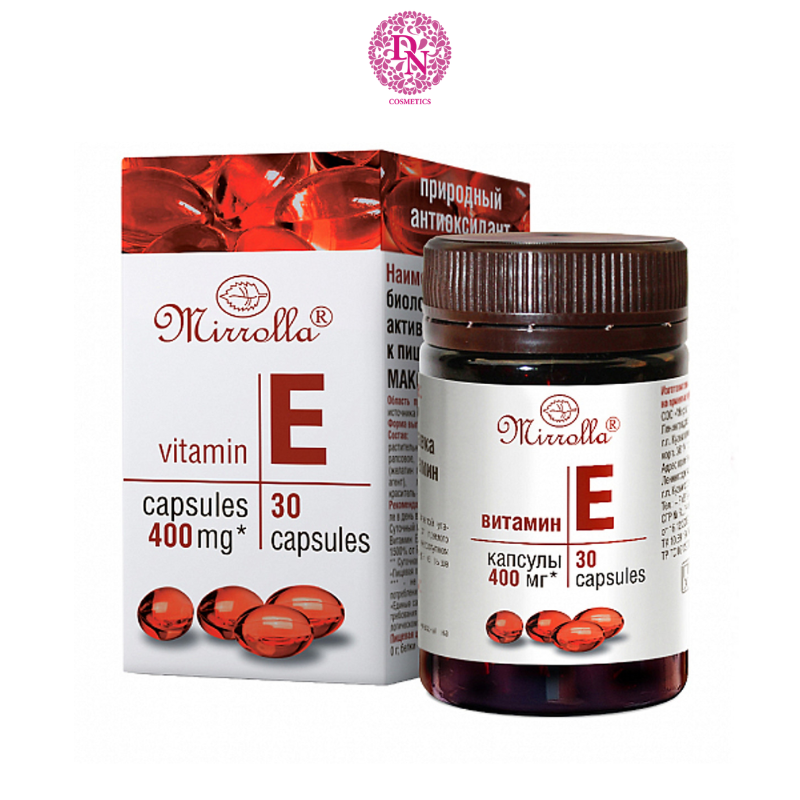 VIÊN UỐNG VITAMIN E ĐỎ MIROLLA NGA HŨ 30 VIÊN