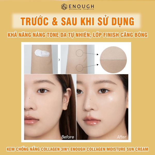 KEM CHỐNG NẮNG COLLAGEN 3IN1 ENOUGH COLLAGEN MOISTURE SUN CREAM 50ML