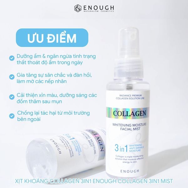 XỊT KHOÁNG COLLAGEN 3IN1 ENOUGH COLLAGEN 3IN1 MIST 100ML