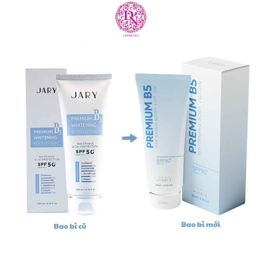 KEM B5 DƯỠNG TRẮNG PHỤC HỒI DA TOÀN THÂN JARY PREMIUM B5 WHITENING BODY LOTION 200ML