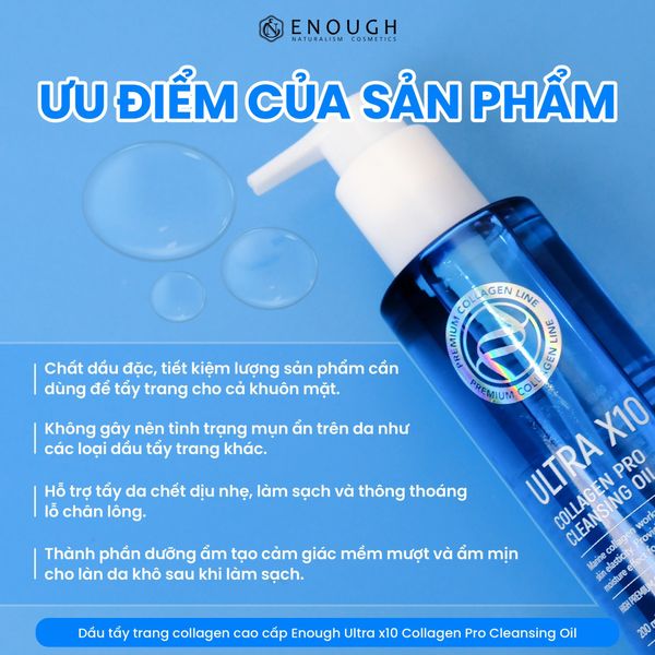 DẦU TẨY TRANG CAO CẤP ENOUGH PRO CLEANSING OIL 200ML