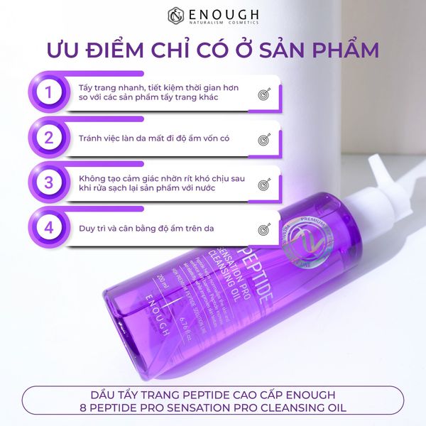 DẦU TẨY TRANG CAO CẤP ENOUGH PRO CLEANSING OIL 200ML