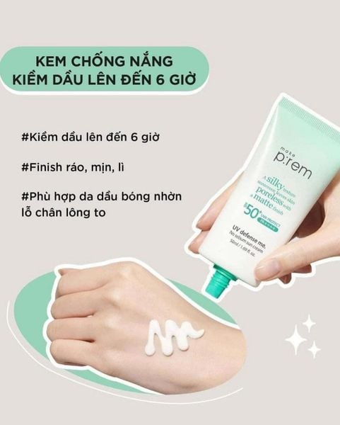 KEM CHỐNG NẮNG VẬT LÝ MAKE P:REM UV DEFENSE ME SUN CREAM 50ML