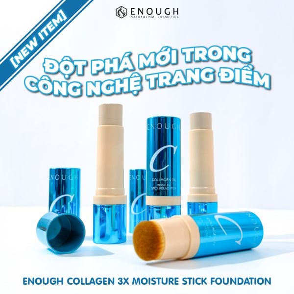 KEM NỀN ENOUGH COLLAGEN 3X MOISTURE STICK FOUDATION SPF 50+ - DẠNG THỎI (TẶNG 1 MÚT TRANG ĐIỂM JARY)
