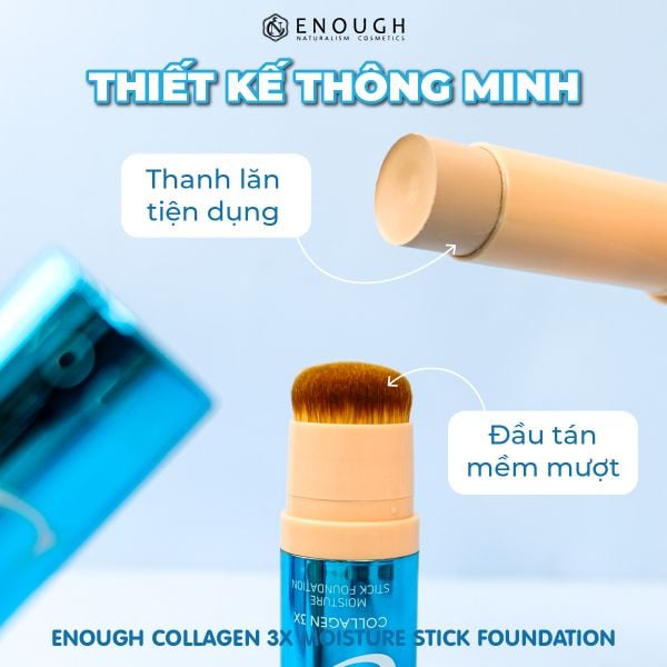 KEM NỀN ENOUGH COLLAGEN 3X MOISTURE STICK FOUDATION SPF 50+ - DẠNG THỎI (TẶNG 1 MÚT TRANG ĐIỂM JARY)