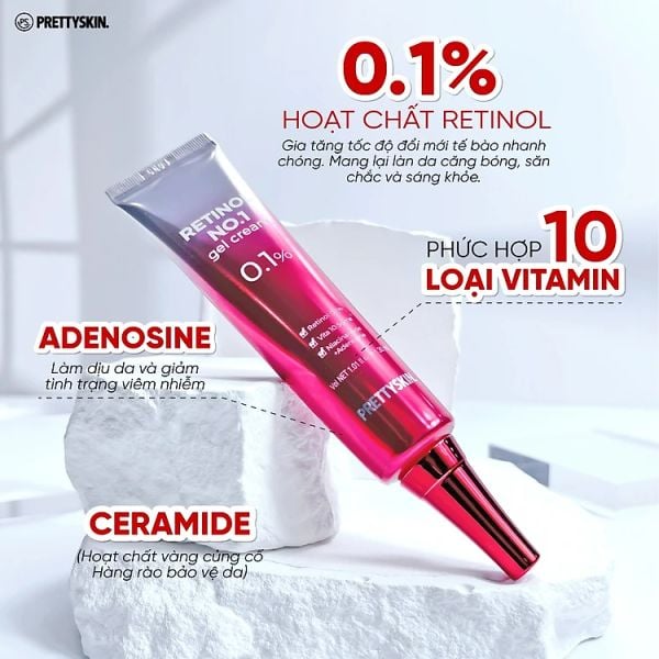 KEM DƯỠNG RETINOL 0.1% PRETTY SKIN GEL CREAM 30ML