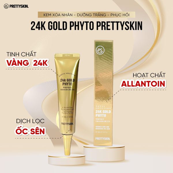KEM DƯỠNG PRETTY SKIN TOTAL SOLUTION 24K GOLD PHYTO WRINKLE