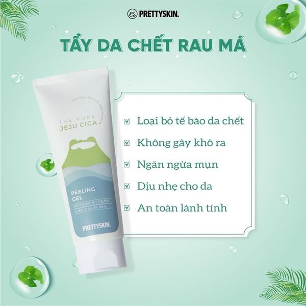 TẨY DA CHẾT PRETTY SKIN RAU MÁ JEJU CICA 150ML [MUA 1 TẨY DA CHẾT TẶNG 1 MẶT NẠ OHESI 25K]