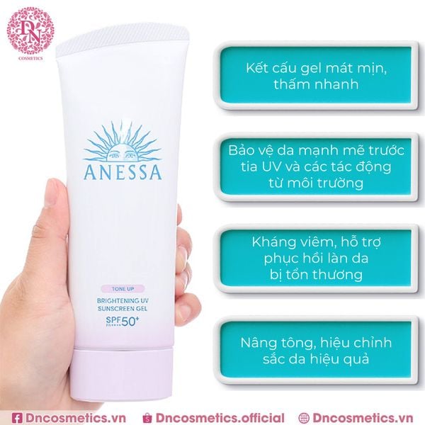 GEL CHỐNG NẮNG DƯỠNG TRẮNG ANESSA SPF50 90G - MÀU TRẮNG
