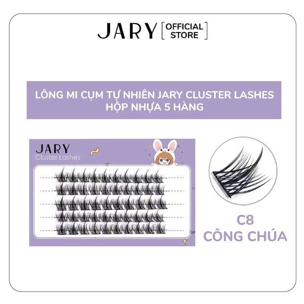 LÔNG MI CỤM TỰ NHIÊN JARY CLUSTER LASHES - HỘP NHỰA 5 HÀNG
