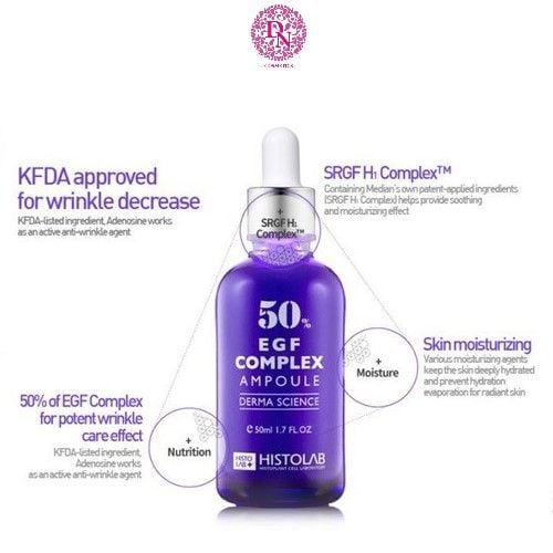 SERUM TINH CHẤT TẾ BÀO GỐC TRẺ HÓA DA HISTOLAB 50% EGF COMPLEX AMPOULE DERMA SCIENCE