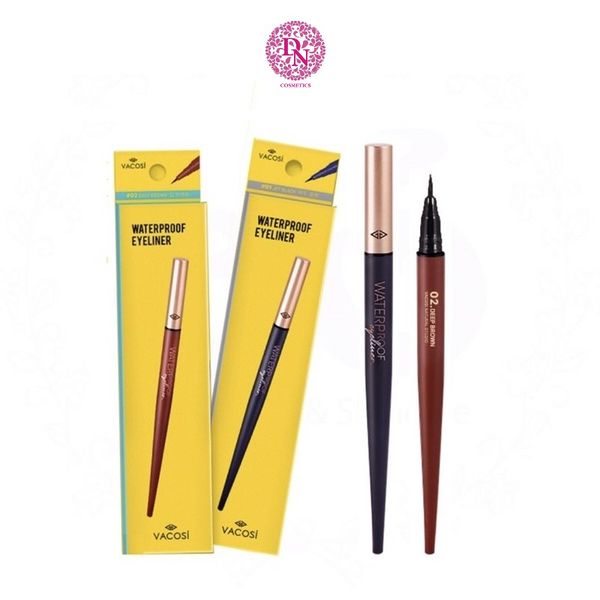 BÚT KẺ MẮT NƯỚC SIÊU LÌ VACOSI NATURAL STUDIO WATERPROOF EYELINER #VM24