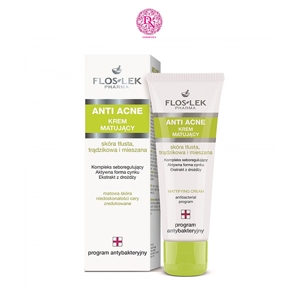 KEM KIỂM SOÁT DẦU VÀ ĐIỀU TIẾT NHỜN FLOSLEK PHARMA ANTI ACNE 24H SYSTEM MATTIFYING CREAM 50ML