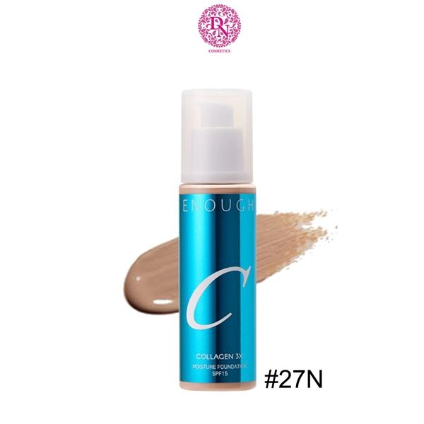 KEM NỀN ENOUGH COLLAGEN 3X MOISTURE FOUDATION SPF15 100ML (TẶNG 1 MÚT TRANG ĐIỂM JARY)