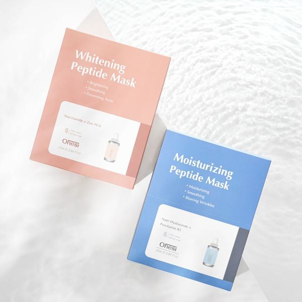 MẶT NẠ TINH CHẤT NIACINAMIDE + ZIN C OHESI WHITENING PEPTIDE MASK - TRỊ THÂM TRẮNG DA - MÀU HỒNG