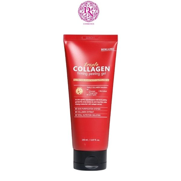 TẨY DA CHẾT COLLAGEN SĂN CHẮC BERGAMO TRIPLE COLLAGEN FIRMING PEELING GEL 150ML