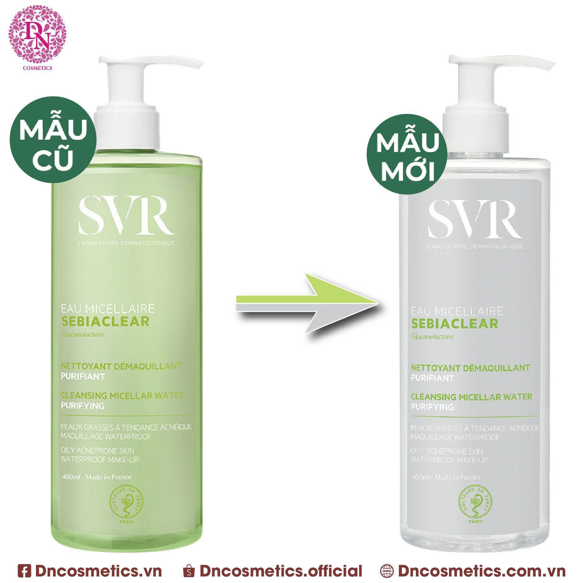 TẨY TRANG SVR SEBIACLEAR EAU MICELLAIRE 400ML-DÀNH CHO DA DẦU MỤN – DN ...