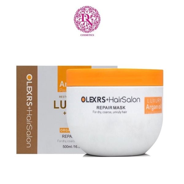 KEM Ủ TÓC OLEXRS HAIRSALON PURE 100% ARGAN OIL COLLAGEN COMPLEX REPAIR MASK 500ML