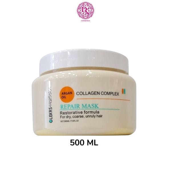 KEM Ủ TÓC OLEXRS HAIRSALON PURE 100% ARGAN OIL COLLAGEN COMPLEX REPAIR MASK 500ML