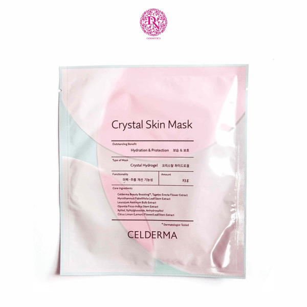 MẶT NẠ THẠCH ANH CELDERMA CRYSTAL SKIN MASK 23G HỘP 4 MIẾNG - MÀU HỒNG