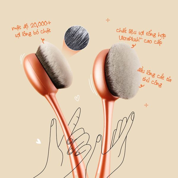 CỌ TÁN KEM NỀN REAL TECHNIQUES BLEND AND BLUR FOUNDATION MAKEUP BRUSH