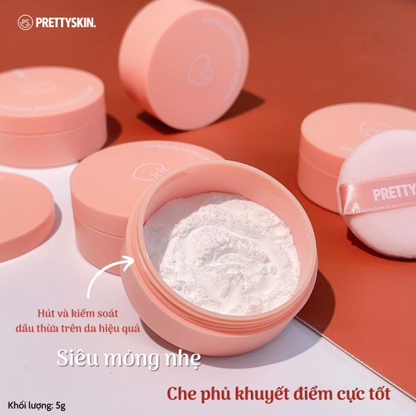 PHẤN PHỦ TRANG ĐIỂM KIỀM DẦU DẠNG BỘT KHOÁNG PRETTY SKIN GOODBYE SEBUM FINISH POWDER [MUA 1 PHẤN PHỦ TẶNG 1 MẶT NẠ OHESI 25K]